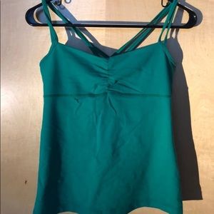Tonic Green Strappy Tank Crossback Medium